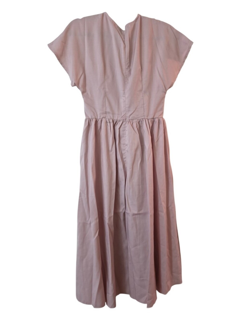 Gorgeous Blush Pink Midi Dress w/ Buckle Detail Medium - Picture 3 of 7